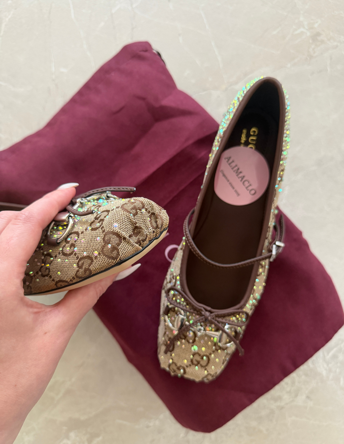 "GLITTER GCC" BALLERINAS