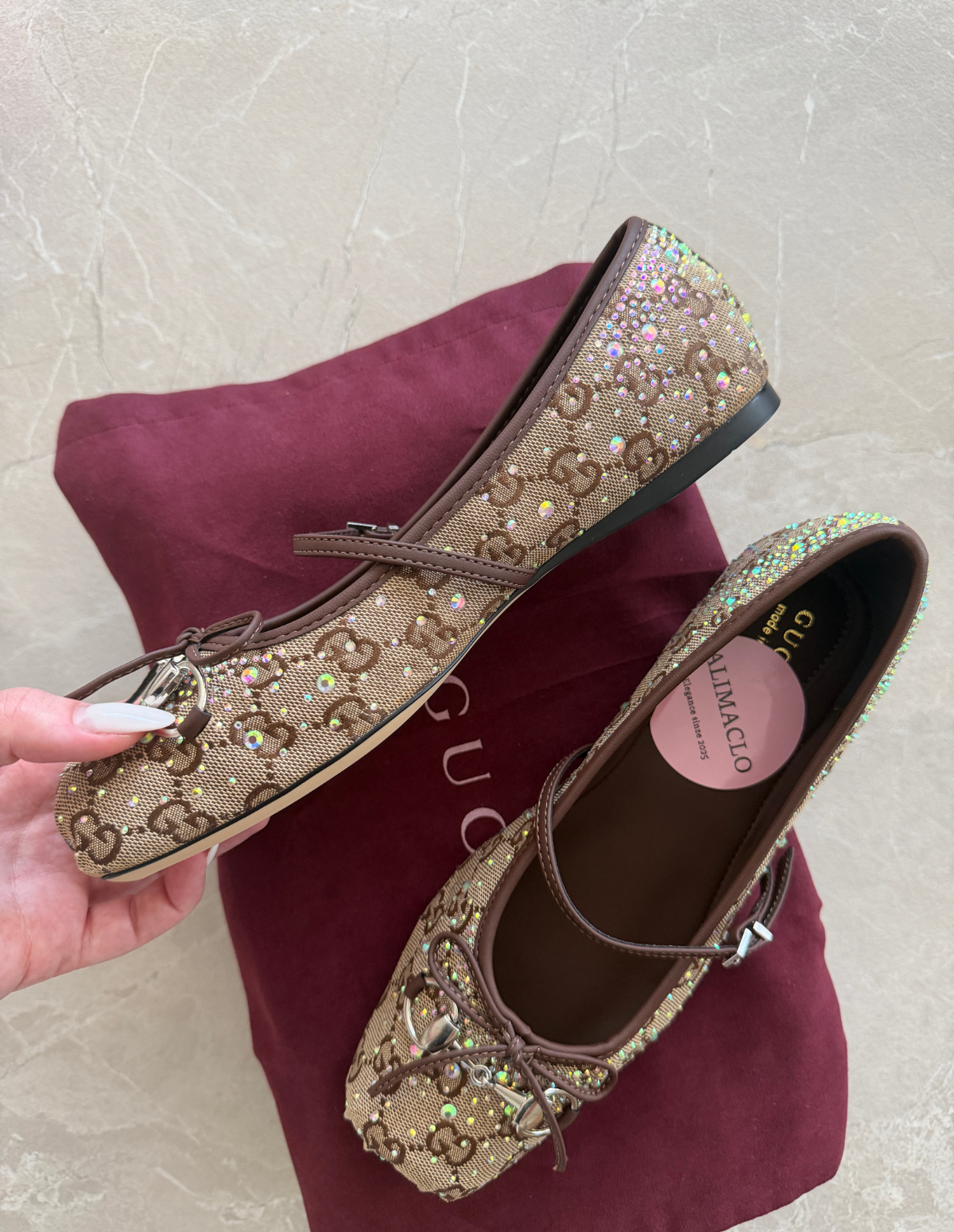 "GLITTER GCC" BALLERINAS