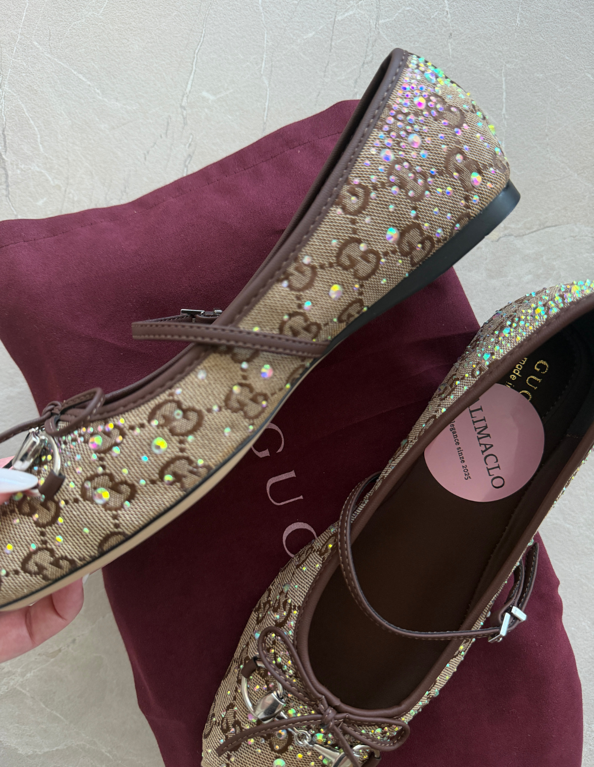 "GLITTER GCC" BALLERINAS