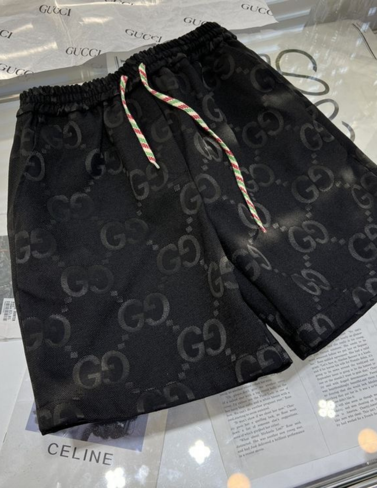 "GU2" BLACK SHORTS